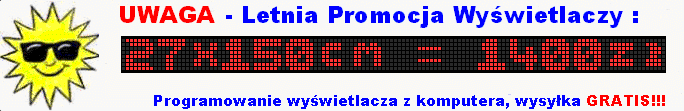 Promocja ważna do końca miesiąca na wyświetlacze Polskiego producenta wyświetlaczy diodowych LED Tedsystem